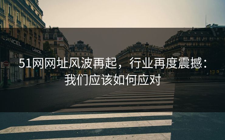 51网网址风波再起,行业再度震撼:我们应该如何应对 51网网址风波再起,行业再度震撼:我们应该如何应对