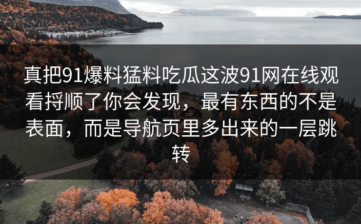 真把91爆料猛料吃瓜这波91网在线观看捋顺了你会发现,最有东西的不是表面,而是导航页里多出来的一层跳转 真把91爆料猛料吃瓜这波91网在线观看捋顺了你会发现,最有东西的不是表面,而是导航页里多出来的一层跳转