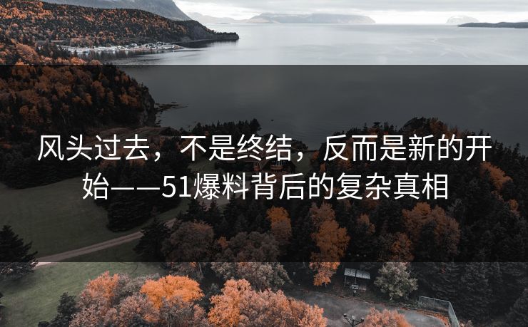 风头过去，不是终结，反而是新的开始——51爆料背后的复杂真相